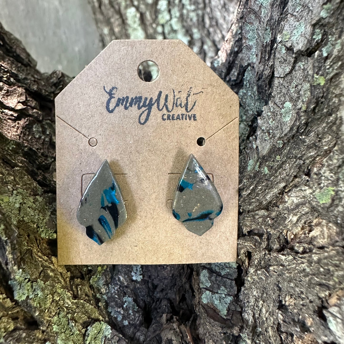 Bold Abstract Teardrop Studs