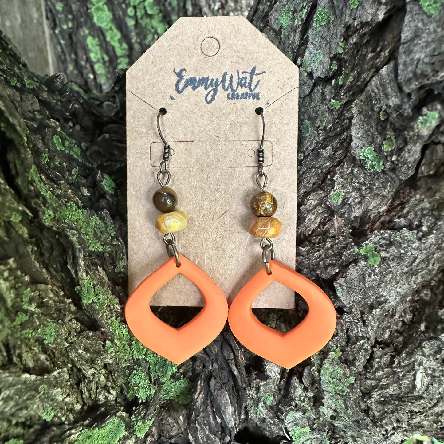 Orange Geo Diamond