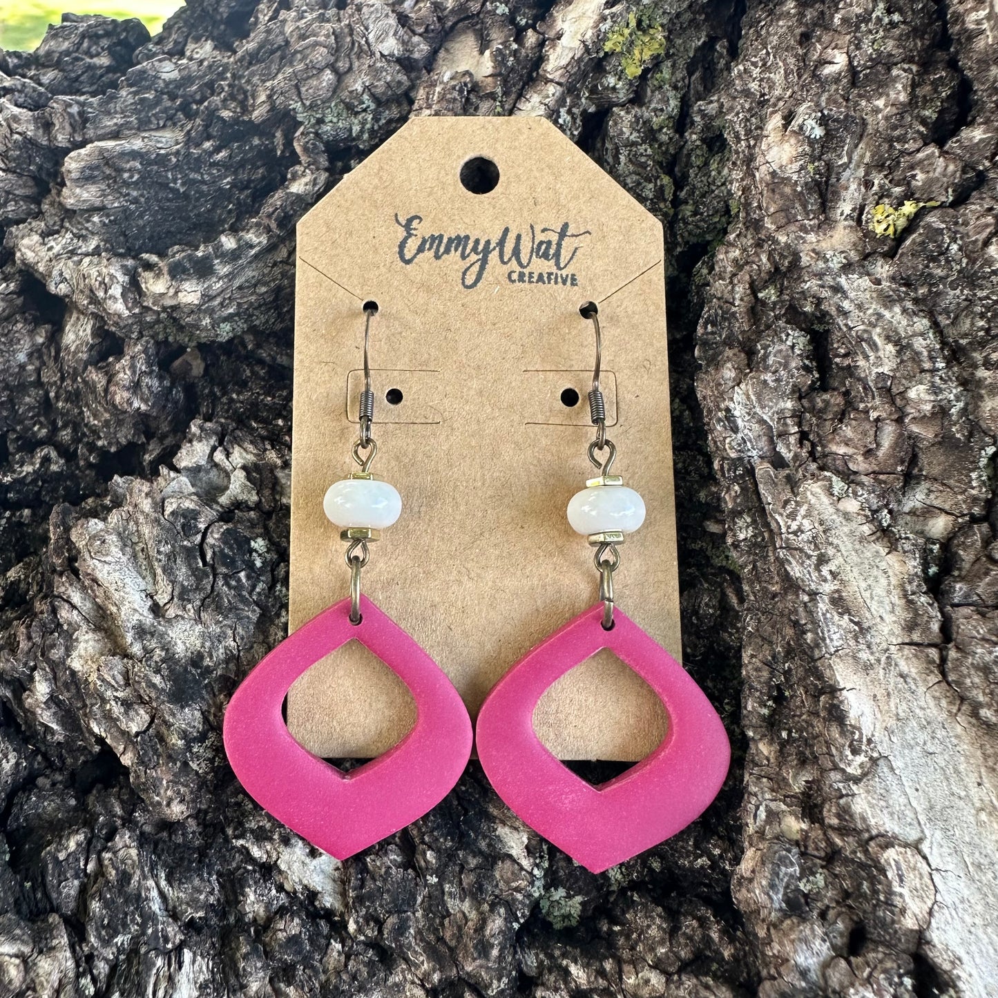 Burgundy Geo Diamonds