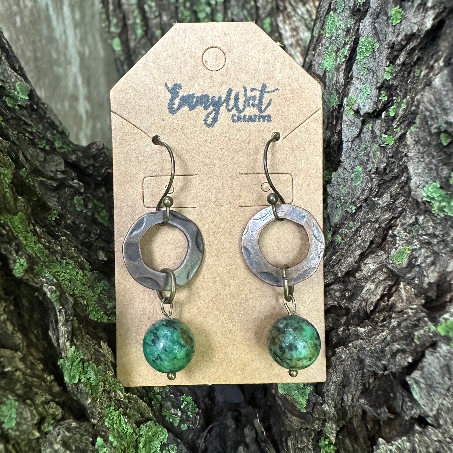 African Turquoise Beaded Drops