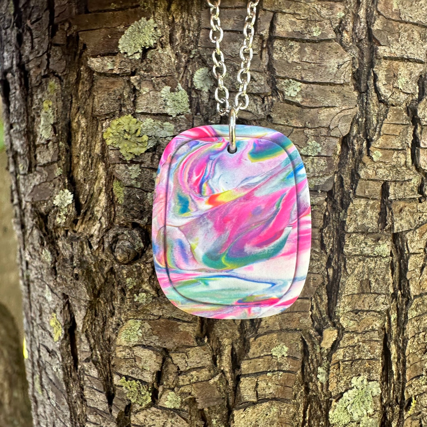 Neon Swirl Necklace
