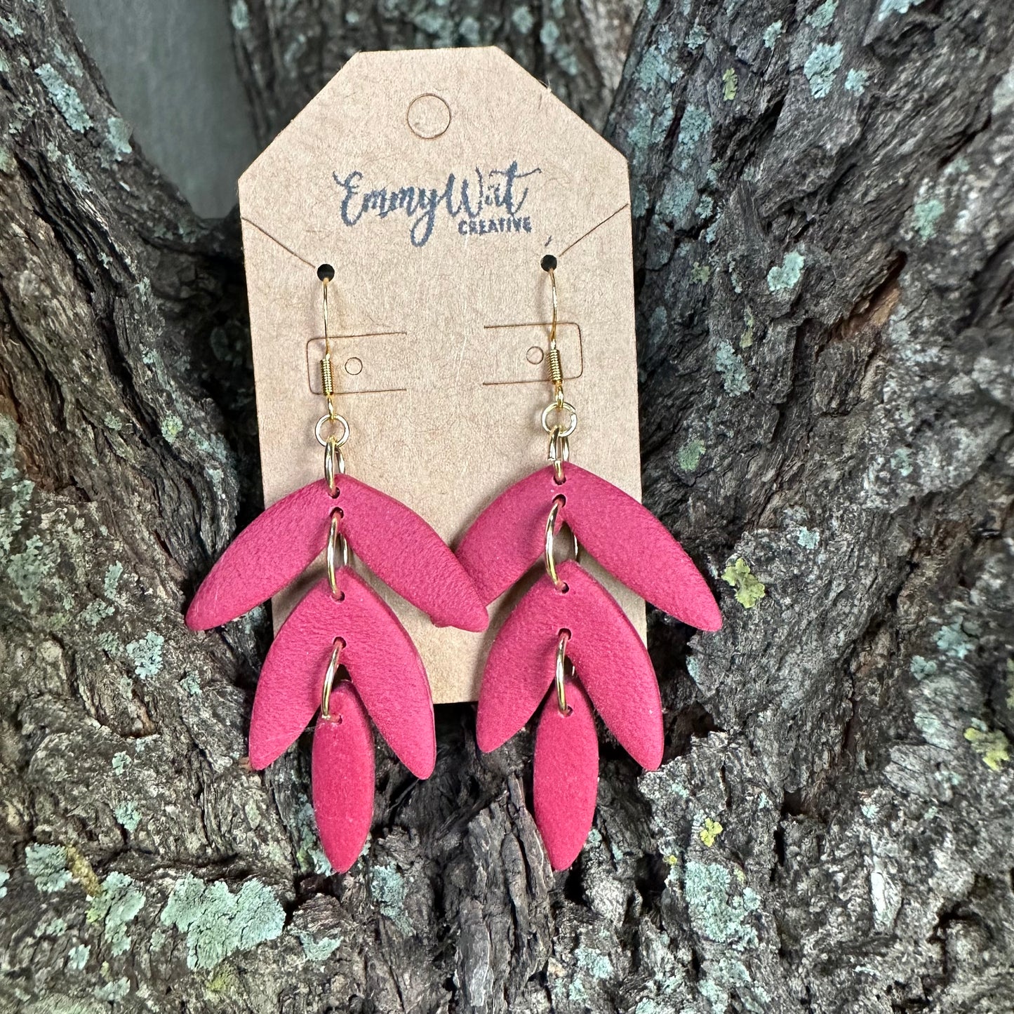 Burgundy Layered Statement Drops