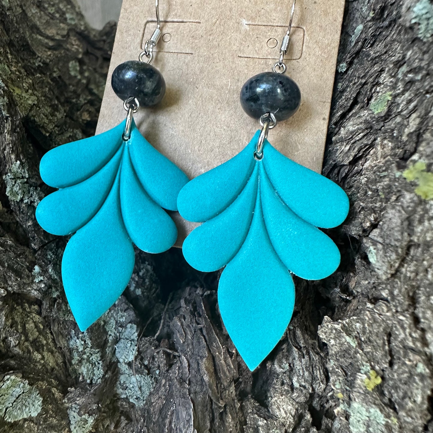 Large Teal Petal Drop