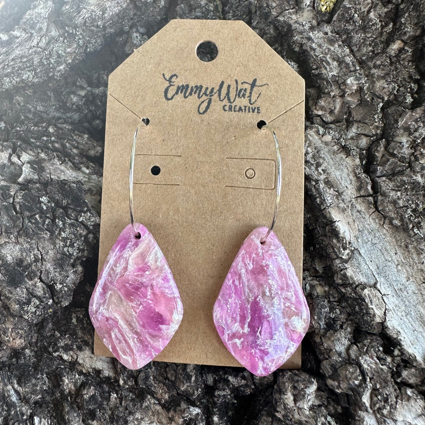 Amethyst Inspired Hoops