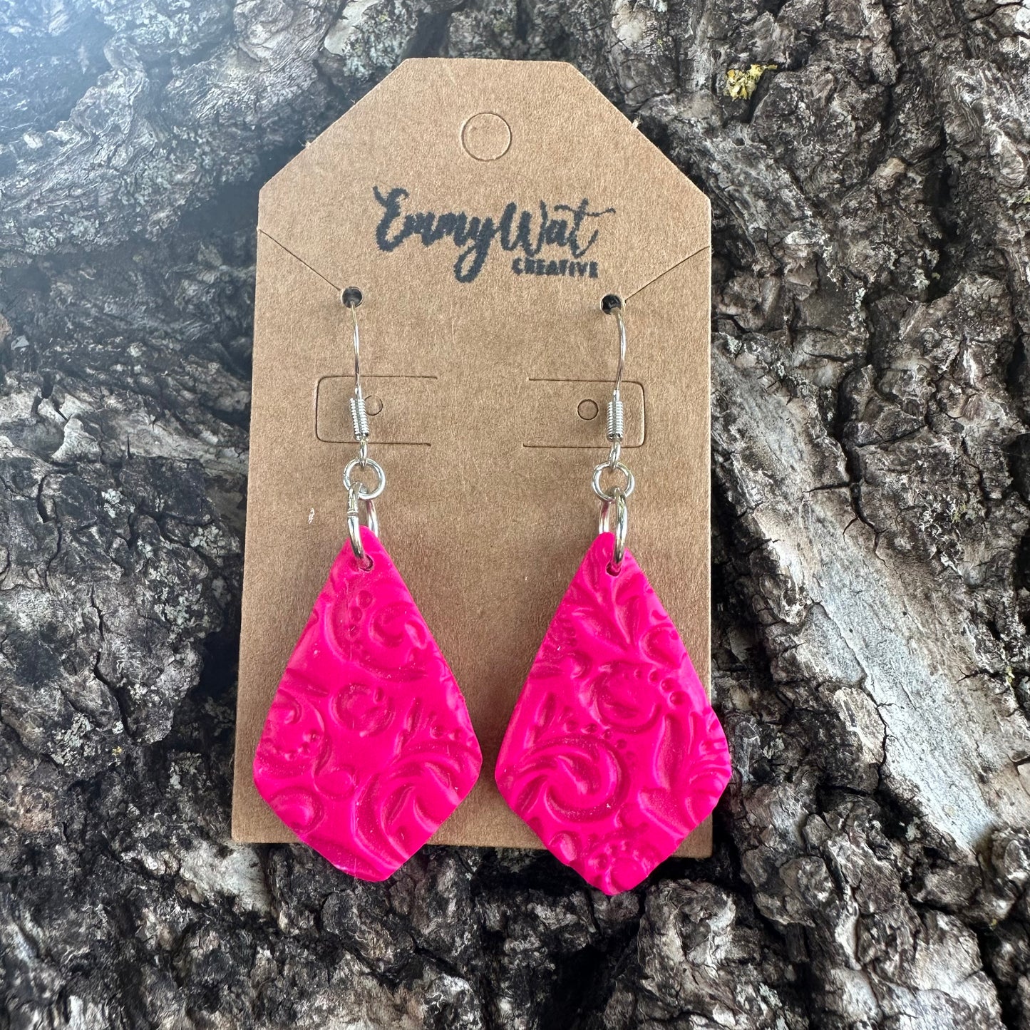 Fuschia Diamond Earrings