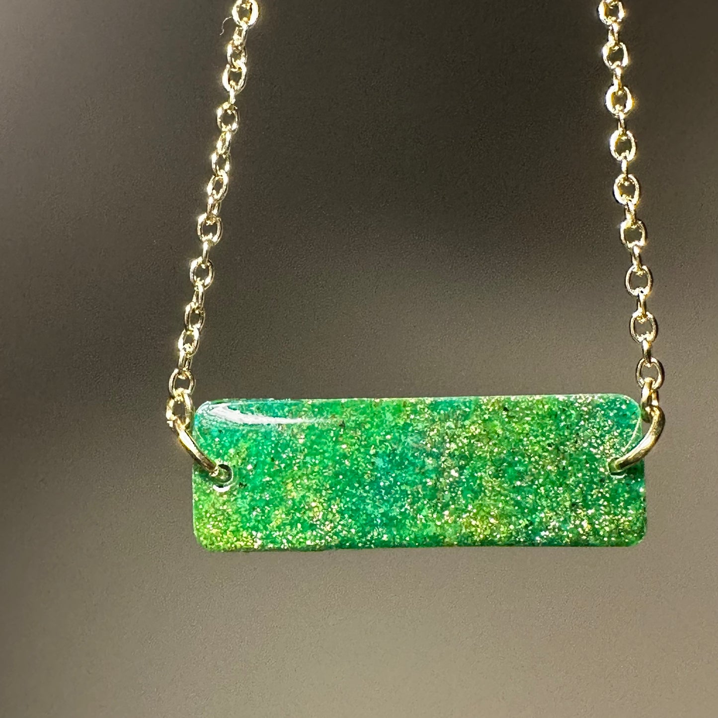 Forest Sparkle Bar Necklace