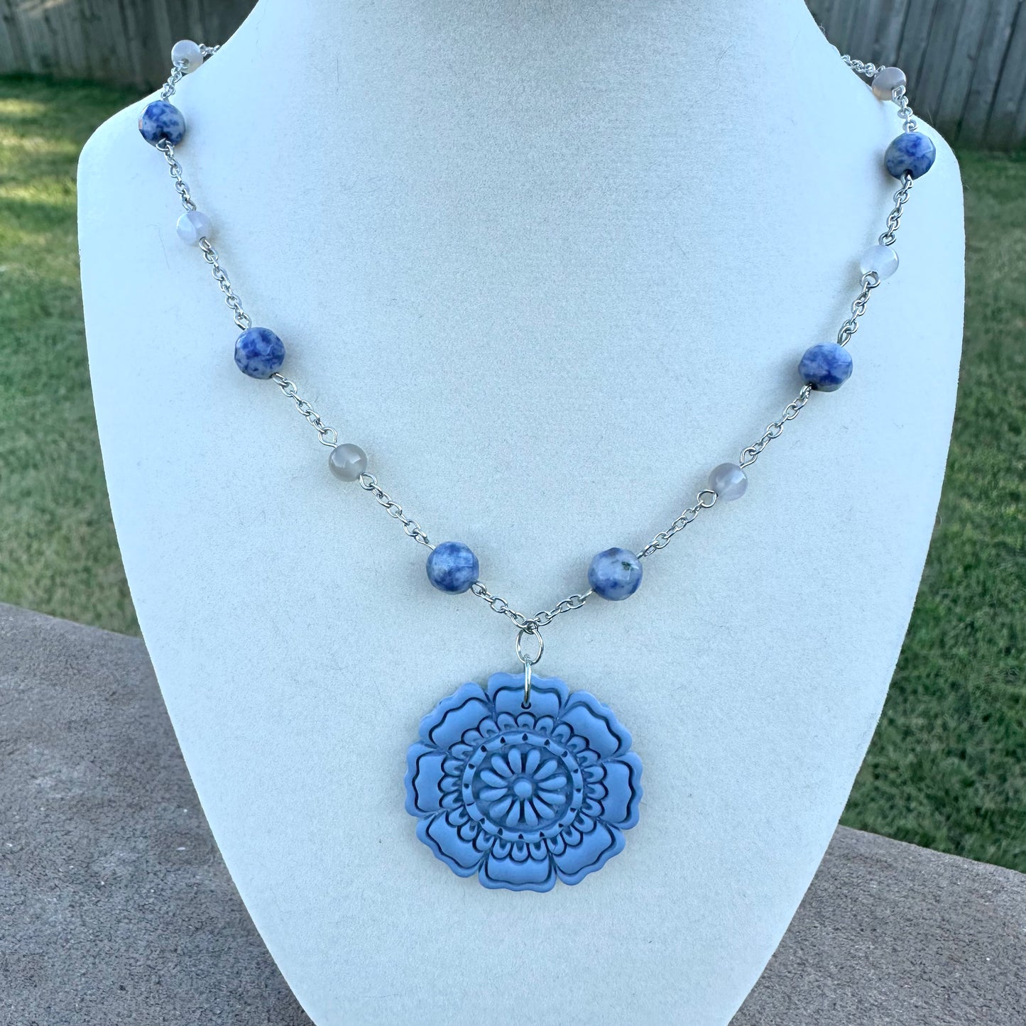 Periwinkle Flower Necklace