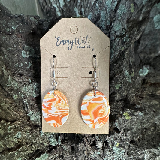 Orange Swirl Ovals