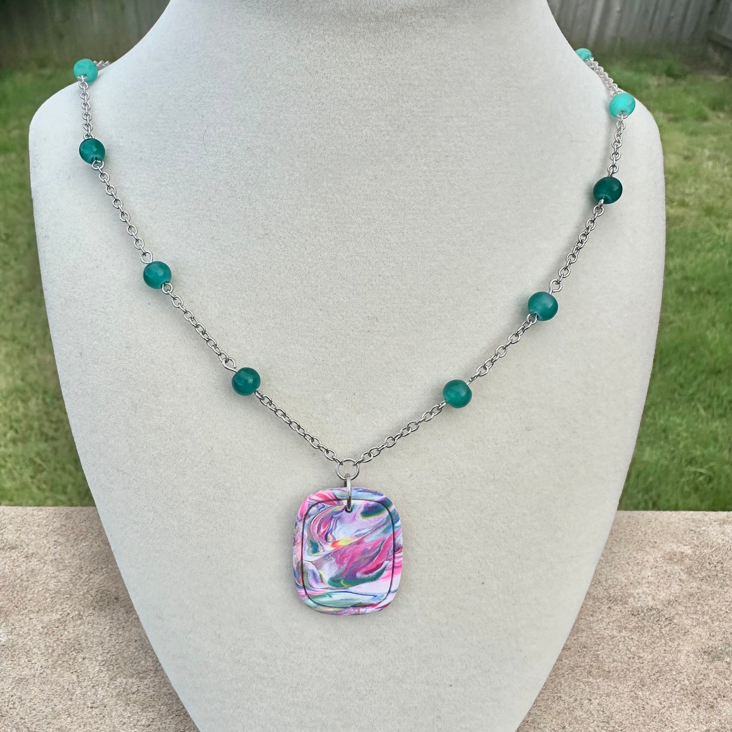 Neon Swirl Necklace