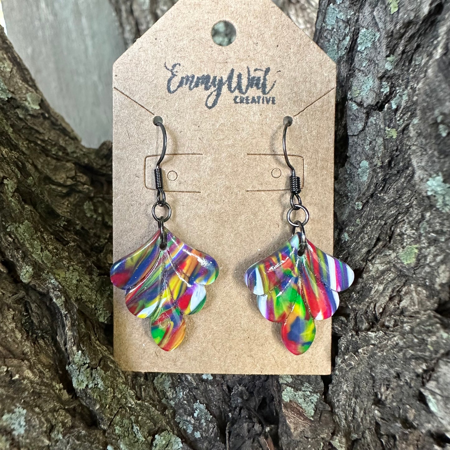 Rainbow Marble Layered Petal Drop