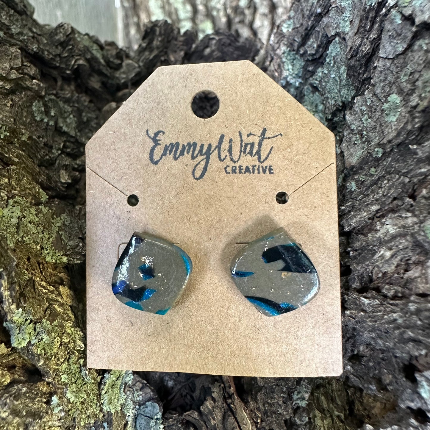 Bold Abstract Rounded Diamond Studs