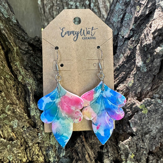 Large Watercolor Layered Petal Drops
