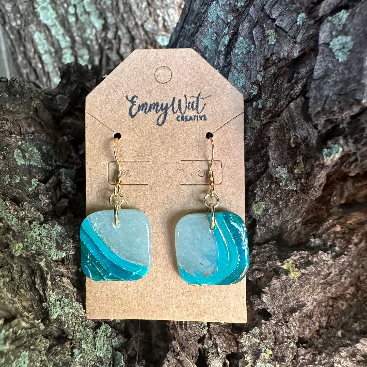 Teal Geode Squares