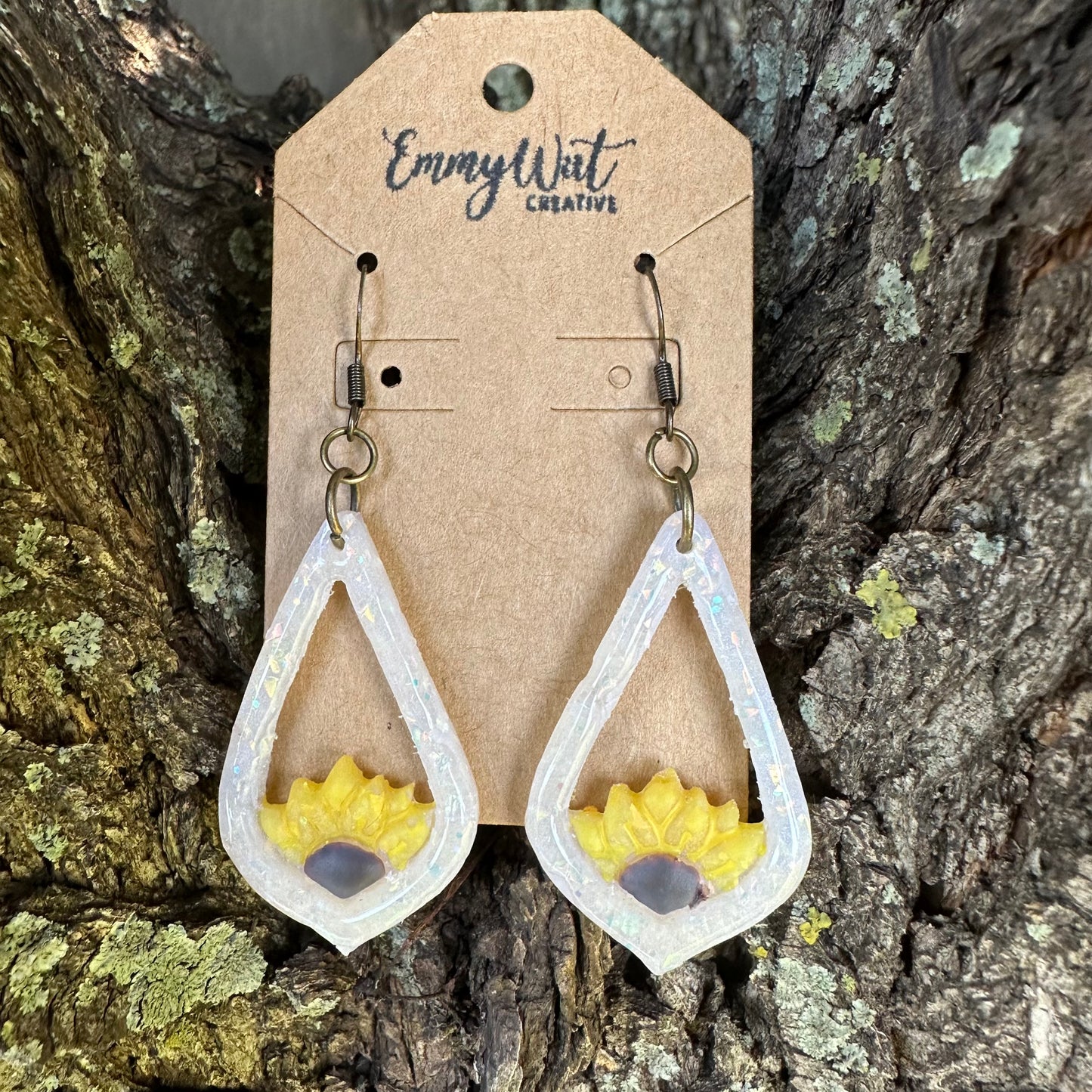 Opal Sunflower Teardrops