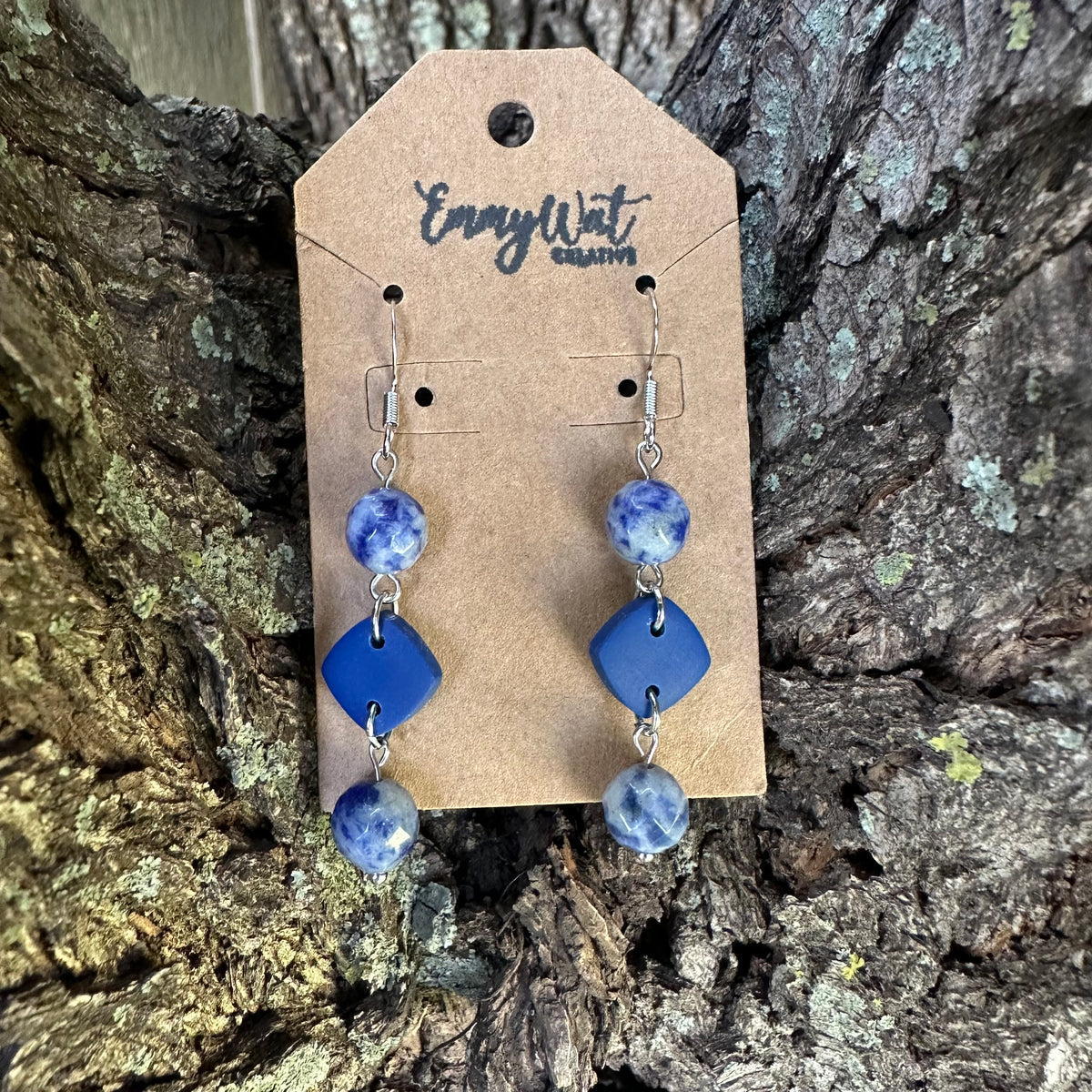 Blue Sodalite Drop Earrings