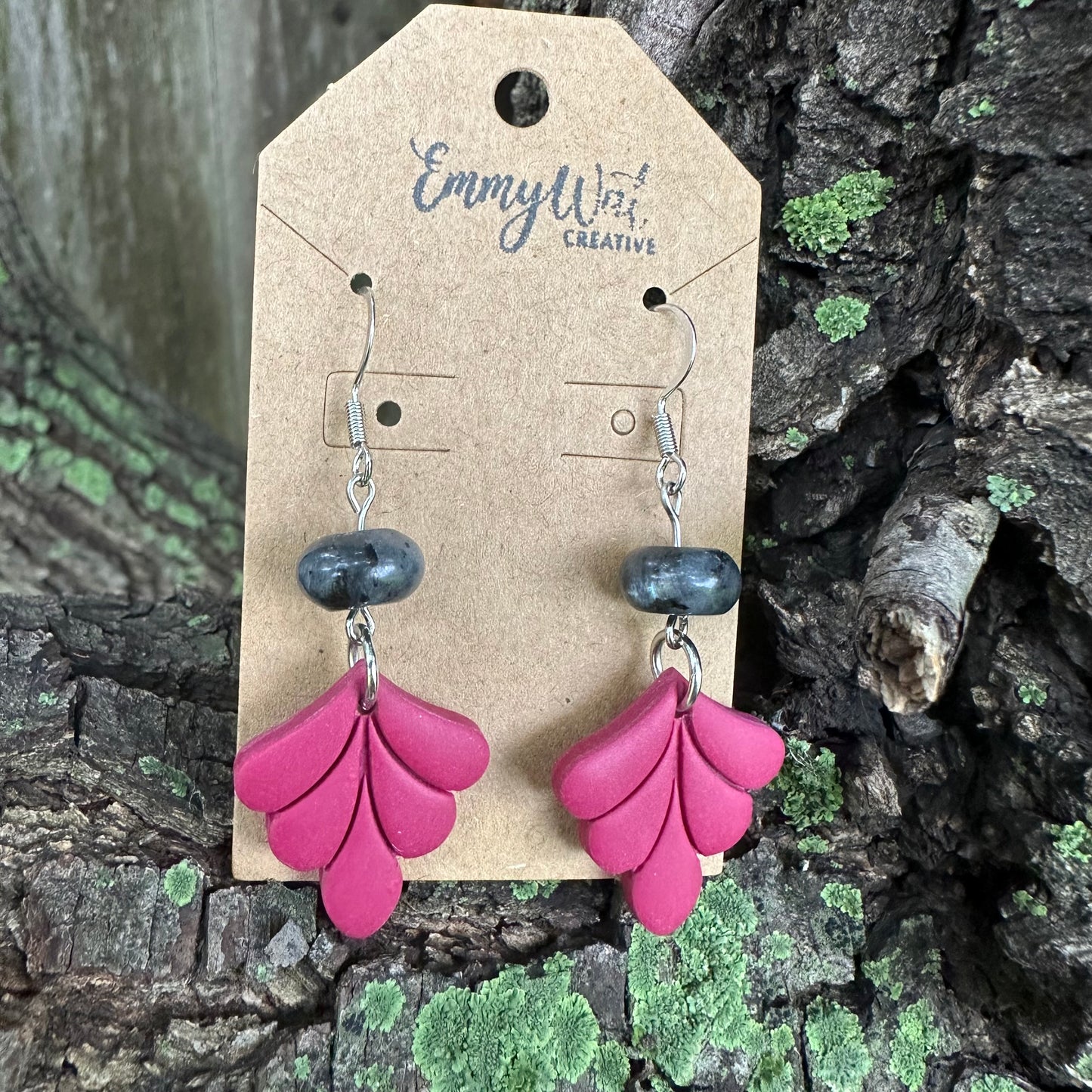 Small Burgundy Layered Petal Drop