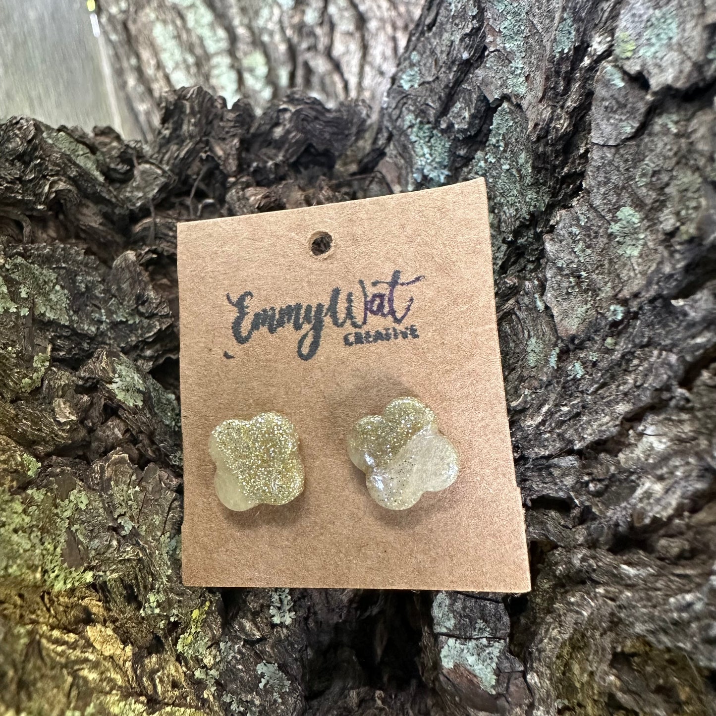 Gold Clover Studs