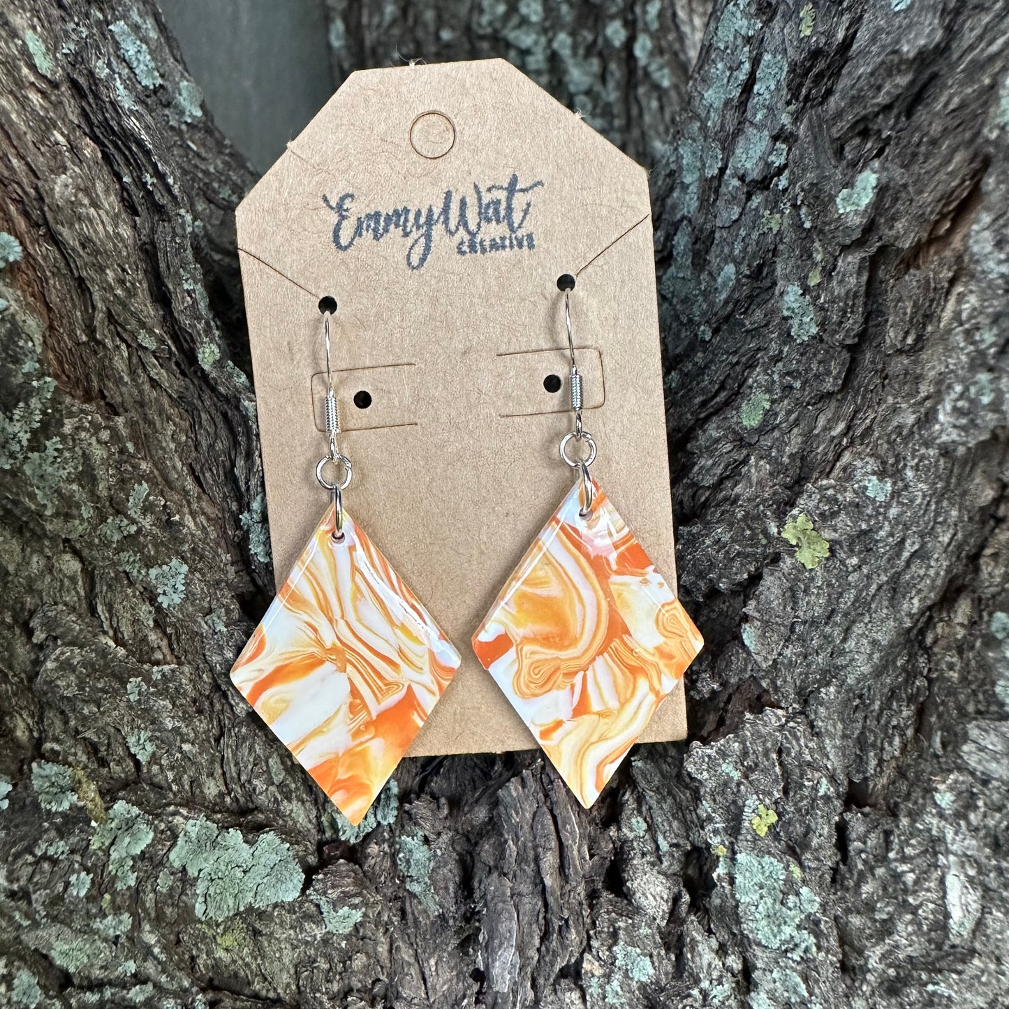 Orange Swirl Diamonds