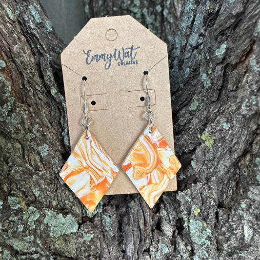 Orange Swirl Diamonds