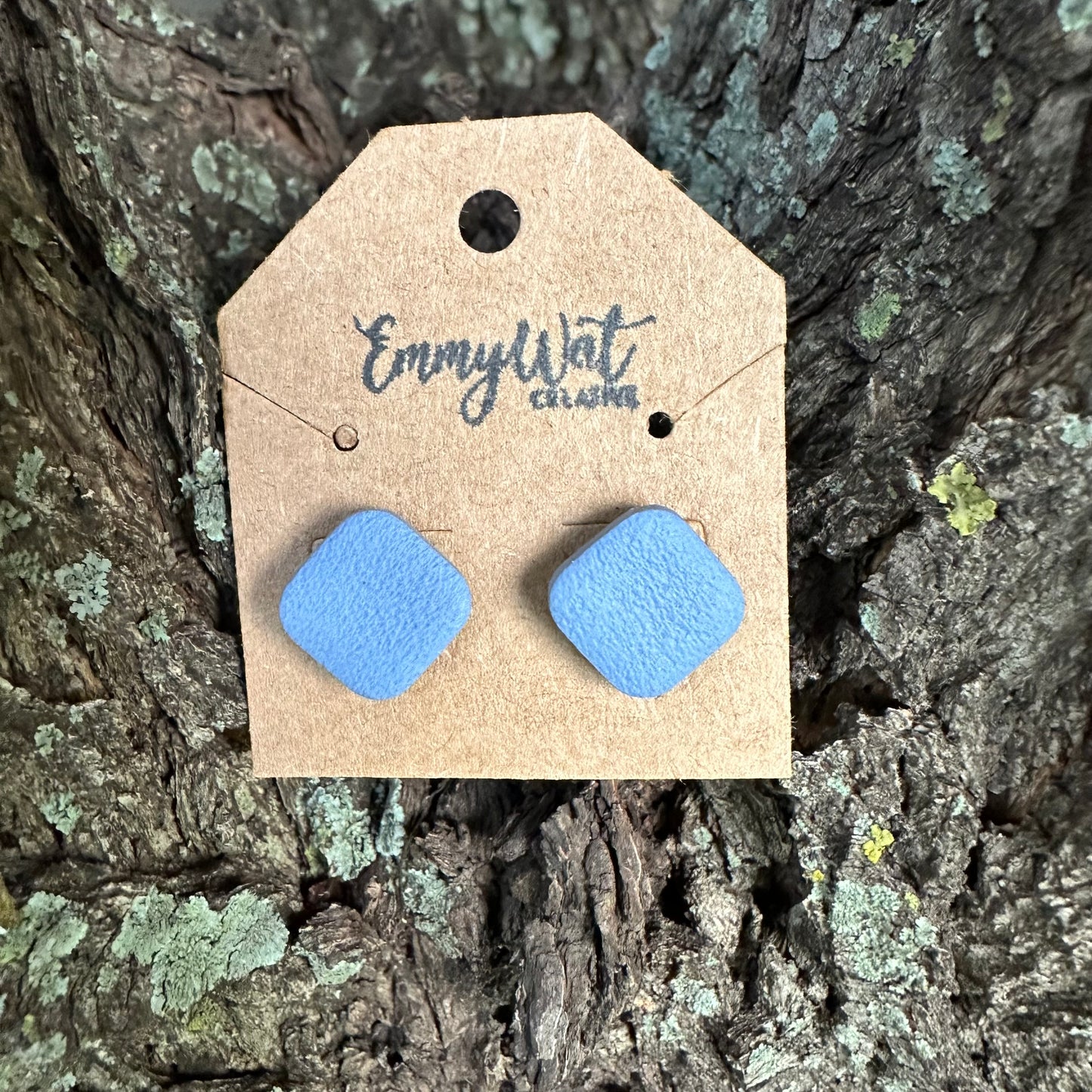 Periwinkle Rounded Square Studs
