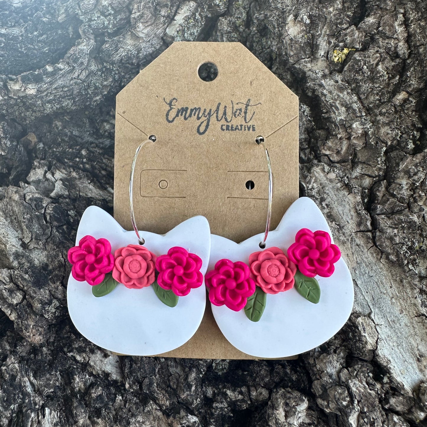 White Cat Floral Crown