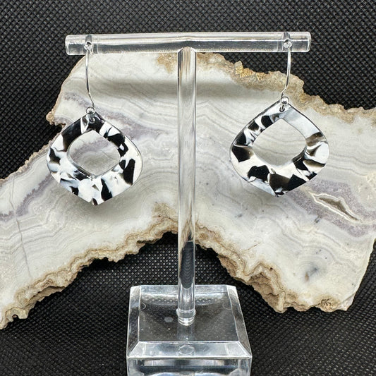 Monochrome Marble Geo Diamond