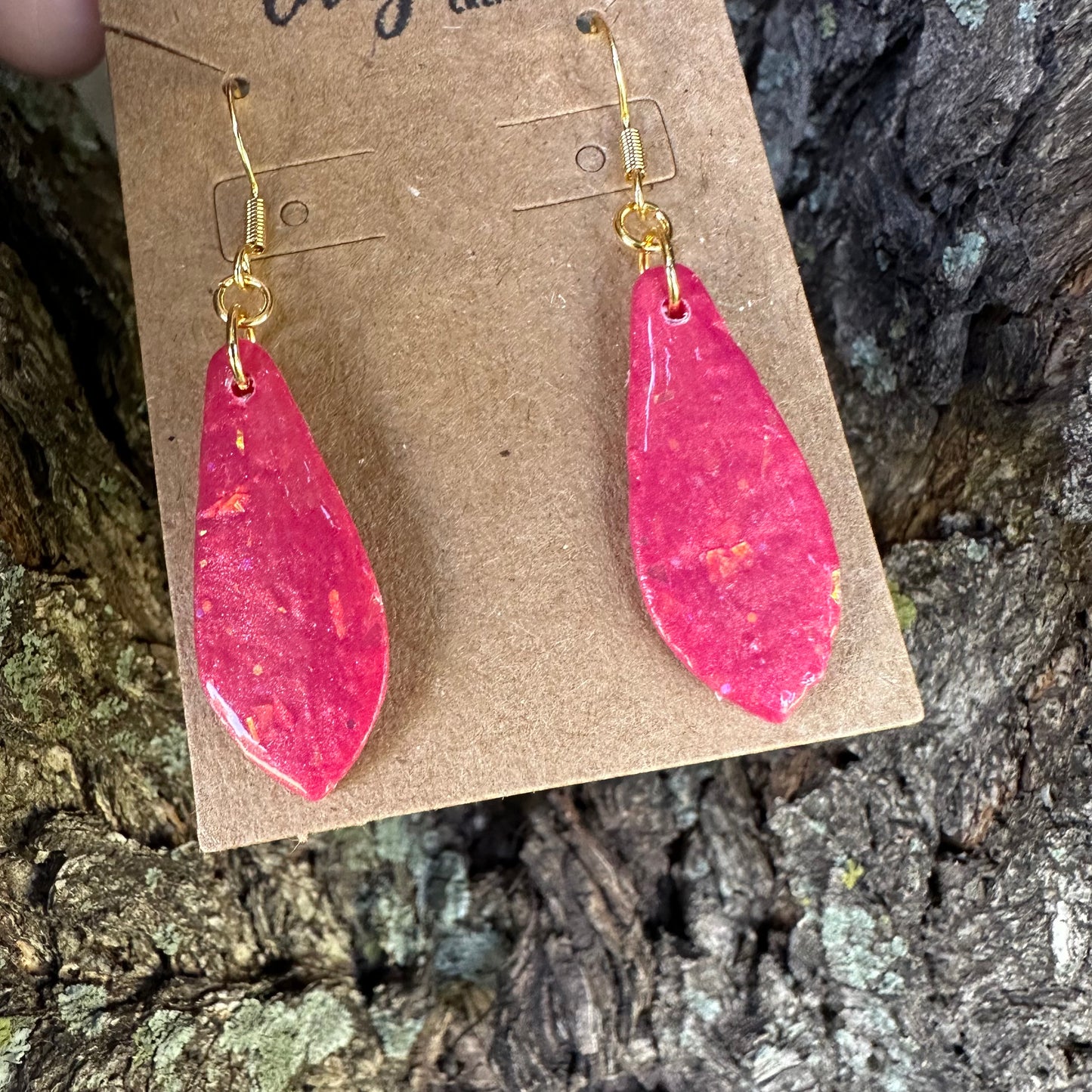 Fire Opal Inspired Teardrops