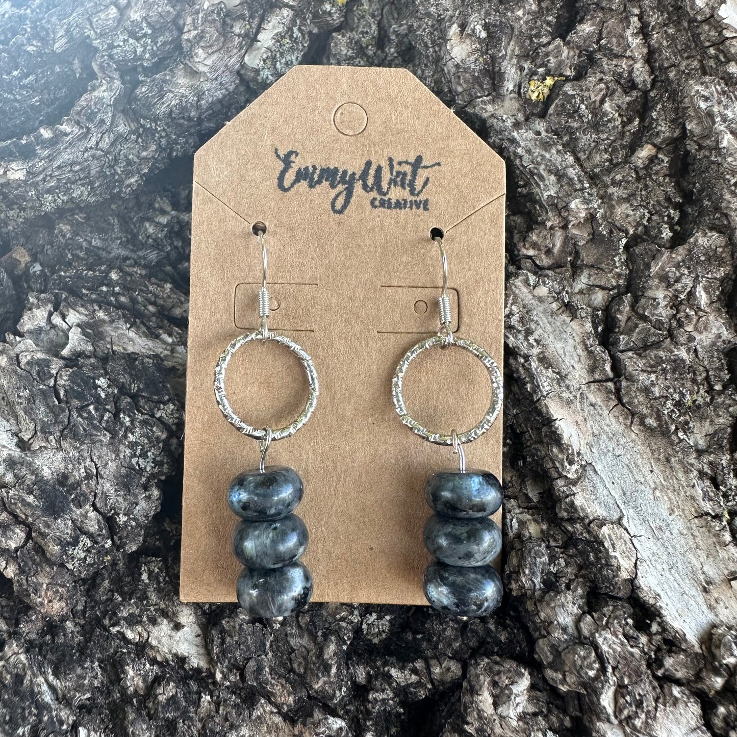 Labradorite Stack Hoop Earrings