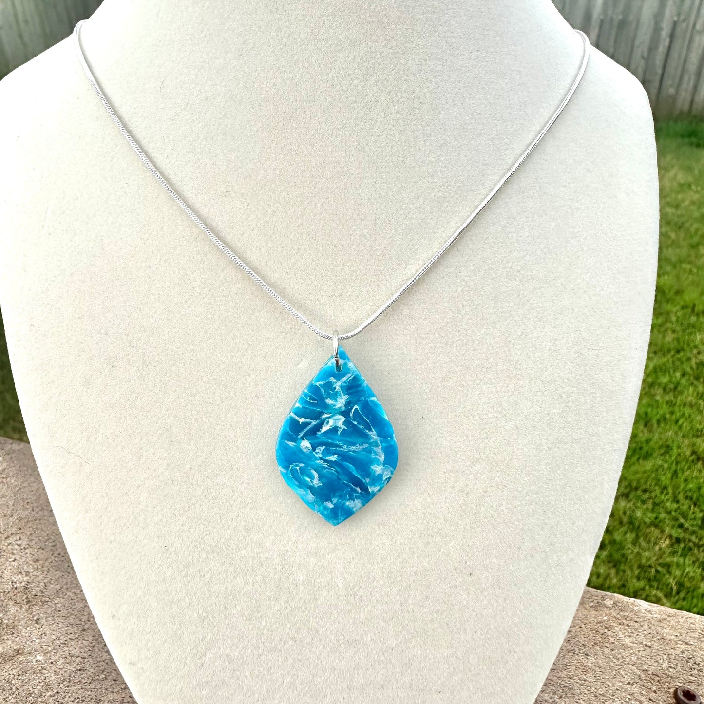 Ocean Breeze Pointed Teardrop Necklace