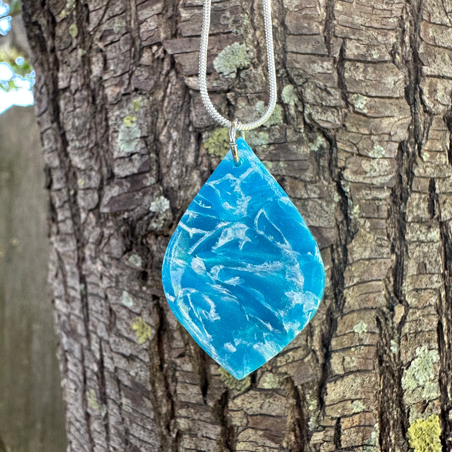 Ocean Breeze Pointed Teardrop Necklace