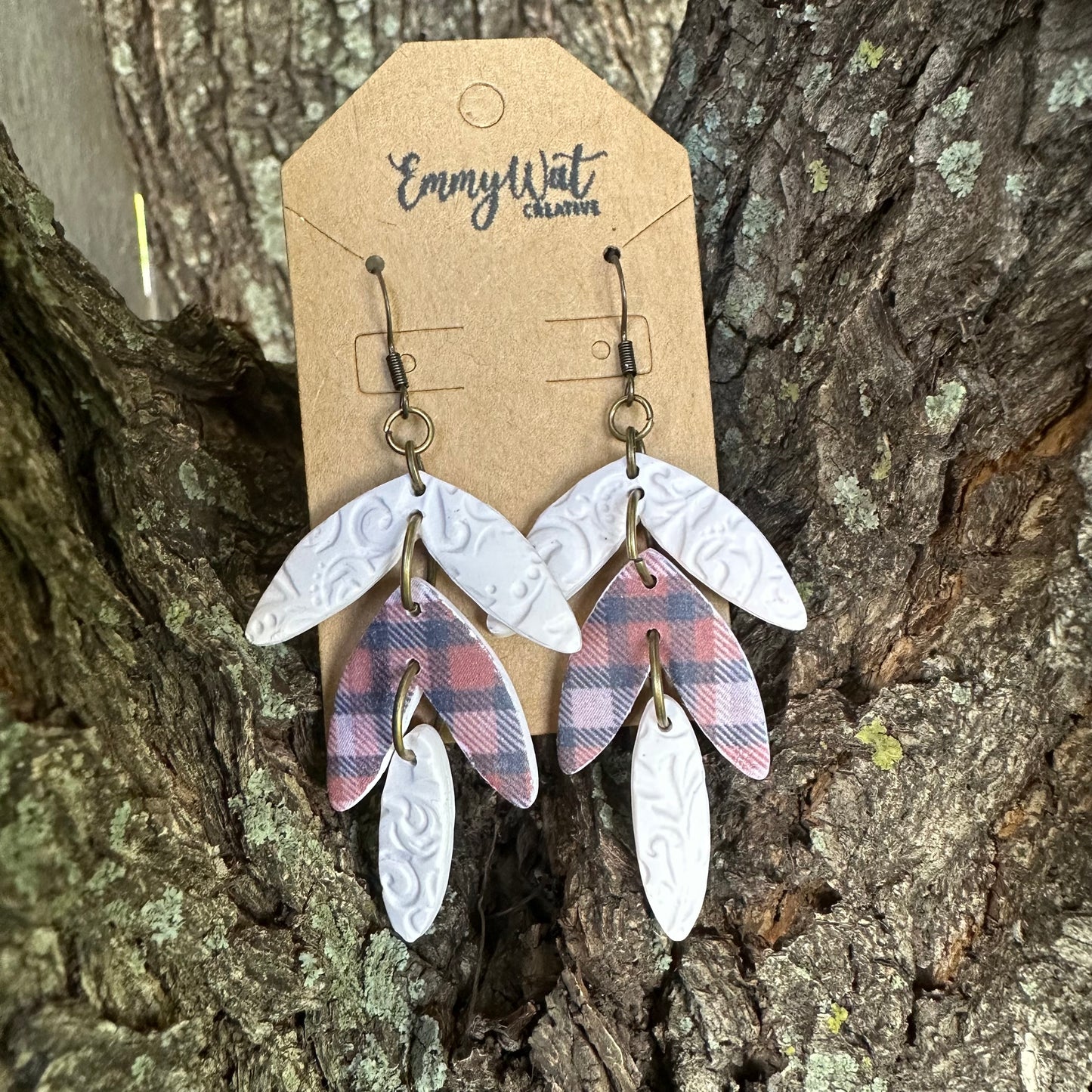Oatmeal Tartan Layered Statement Drops