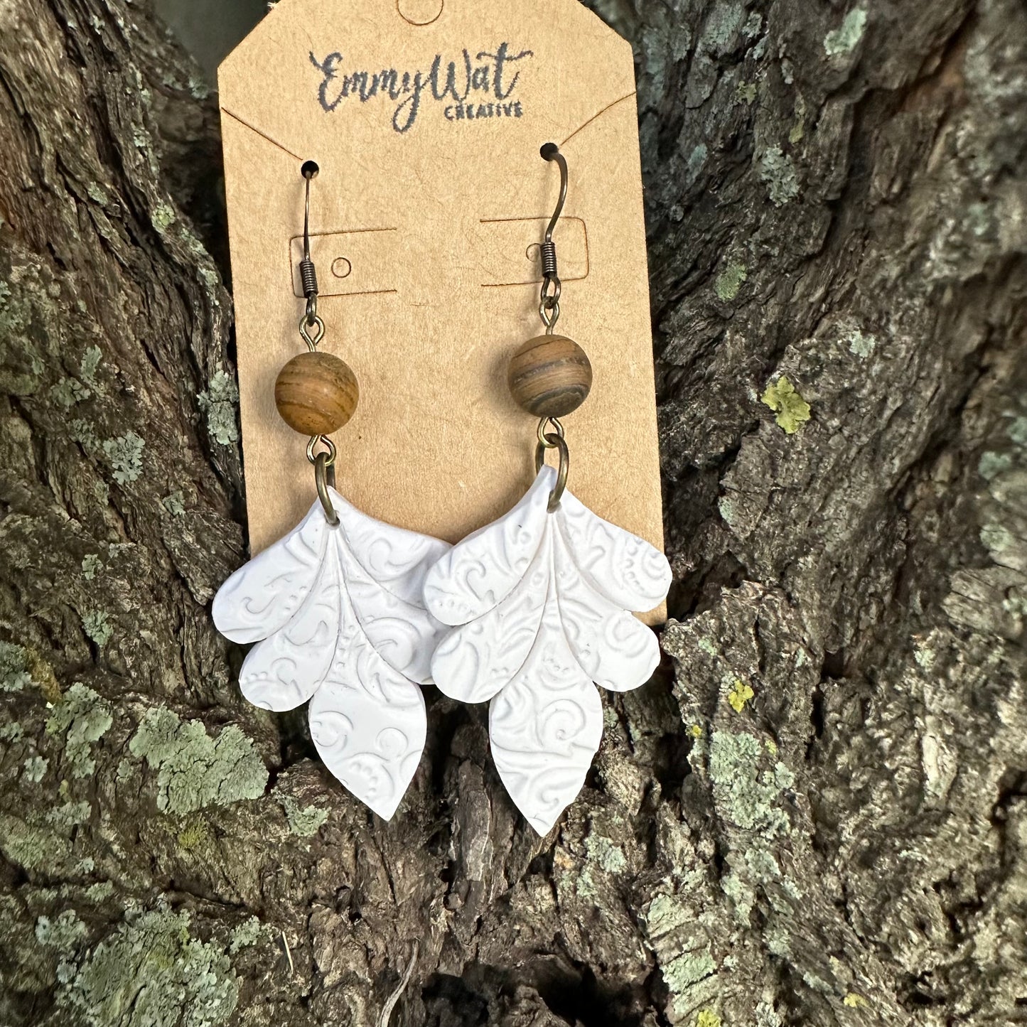 Oatmeal Embossed Layered Petal Drop
