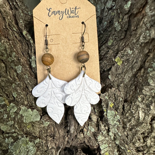 Oatmeal Embossed Layered Petal Drop