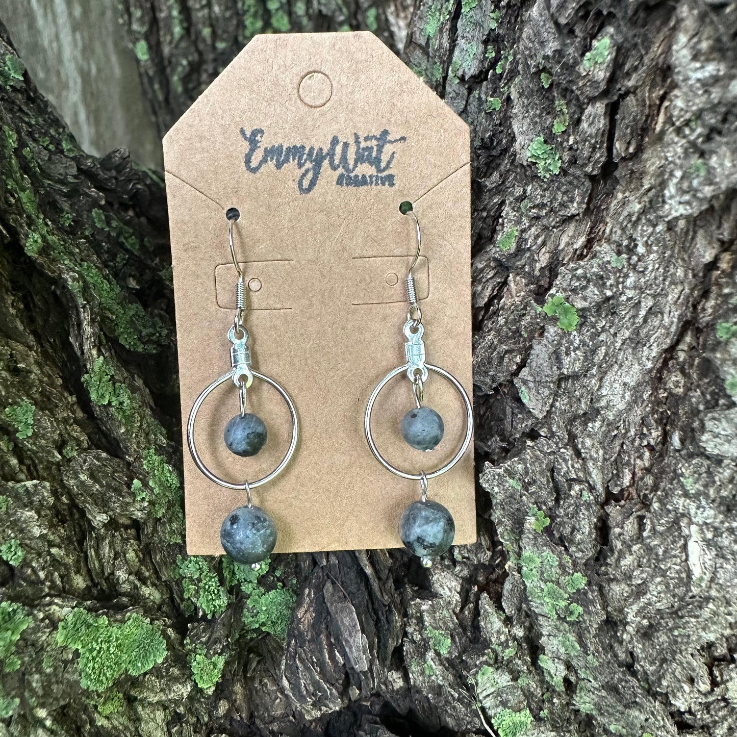 Labradorite Beaded Earrings