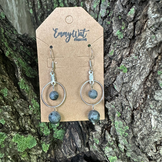 Labradorite Beaded Earrings