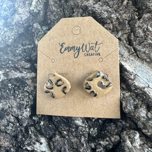Leopard Rounded Diamond Studs