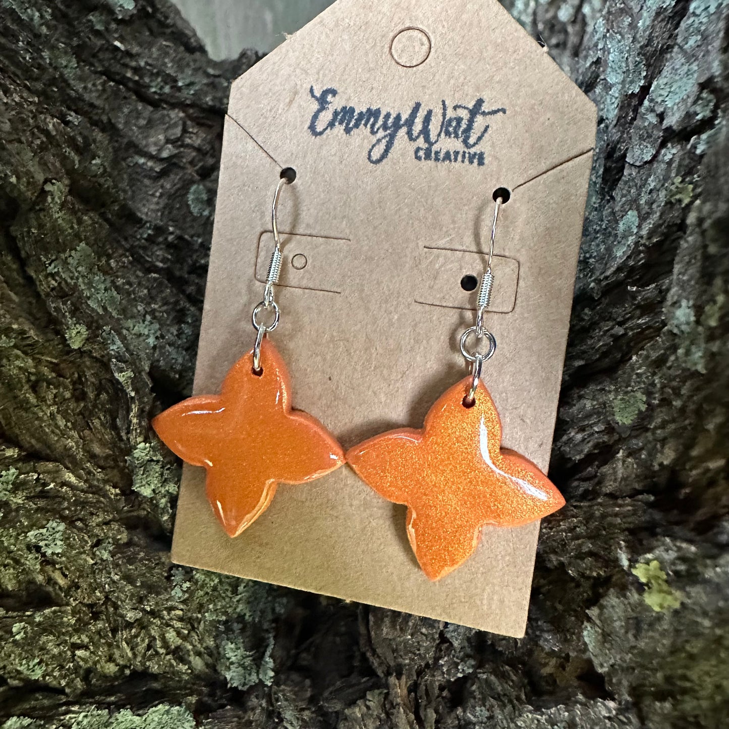 Orange Quatrefoil Drops