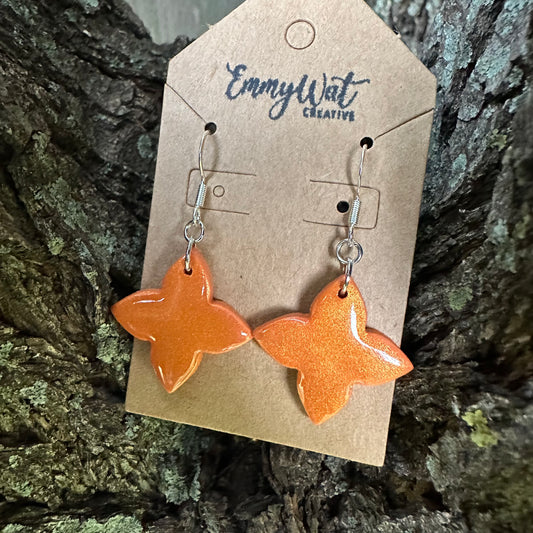 Orange Quatrefoil Drops