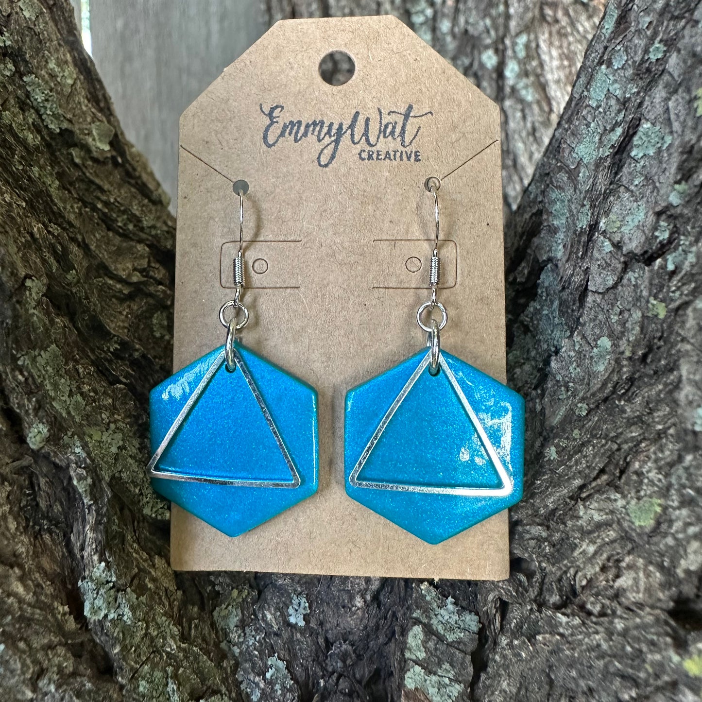 Peacock Blue Hexagon Drops