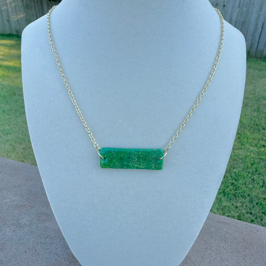Forest Sparkle Bar Necklace