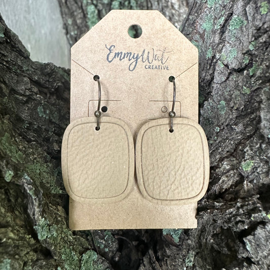 Beige Leather Inspired Rectangles