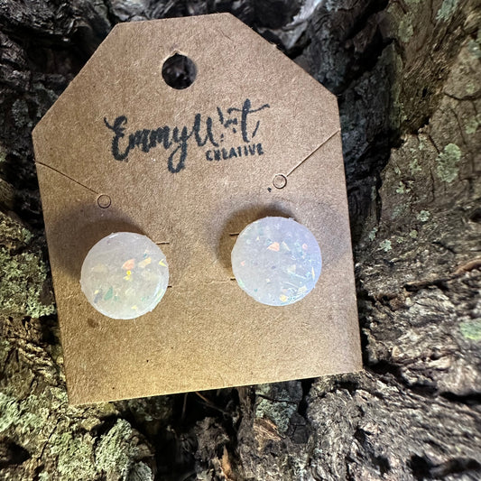 Opal Inspired Circle Studs