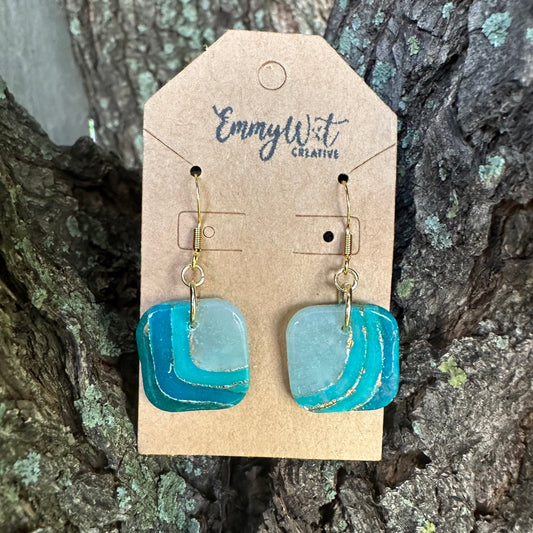 Teal Geode Squares