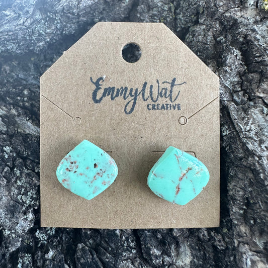 Mint Rounded Diamond Studs