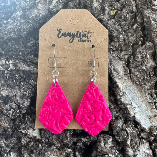 Fuschia Diamond Earrings
