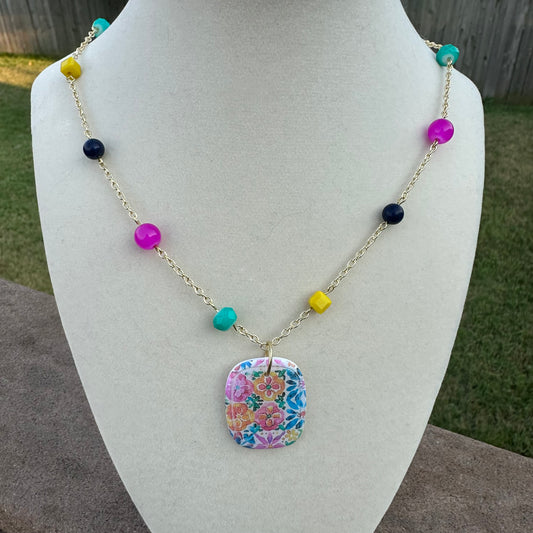 Mediterranean Tile Necklace