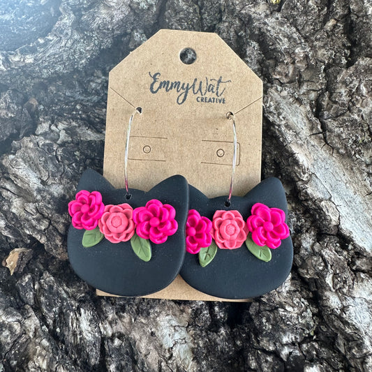 Black Cat Floral Crown