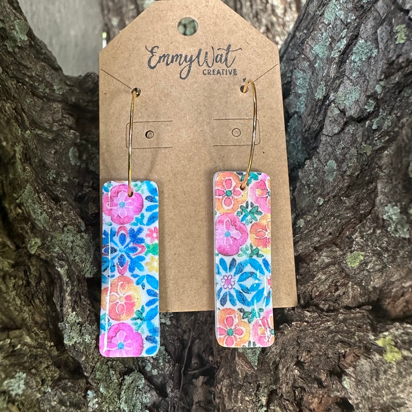 Mediterranean Tile Rectangle Hoops