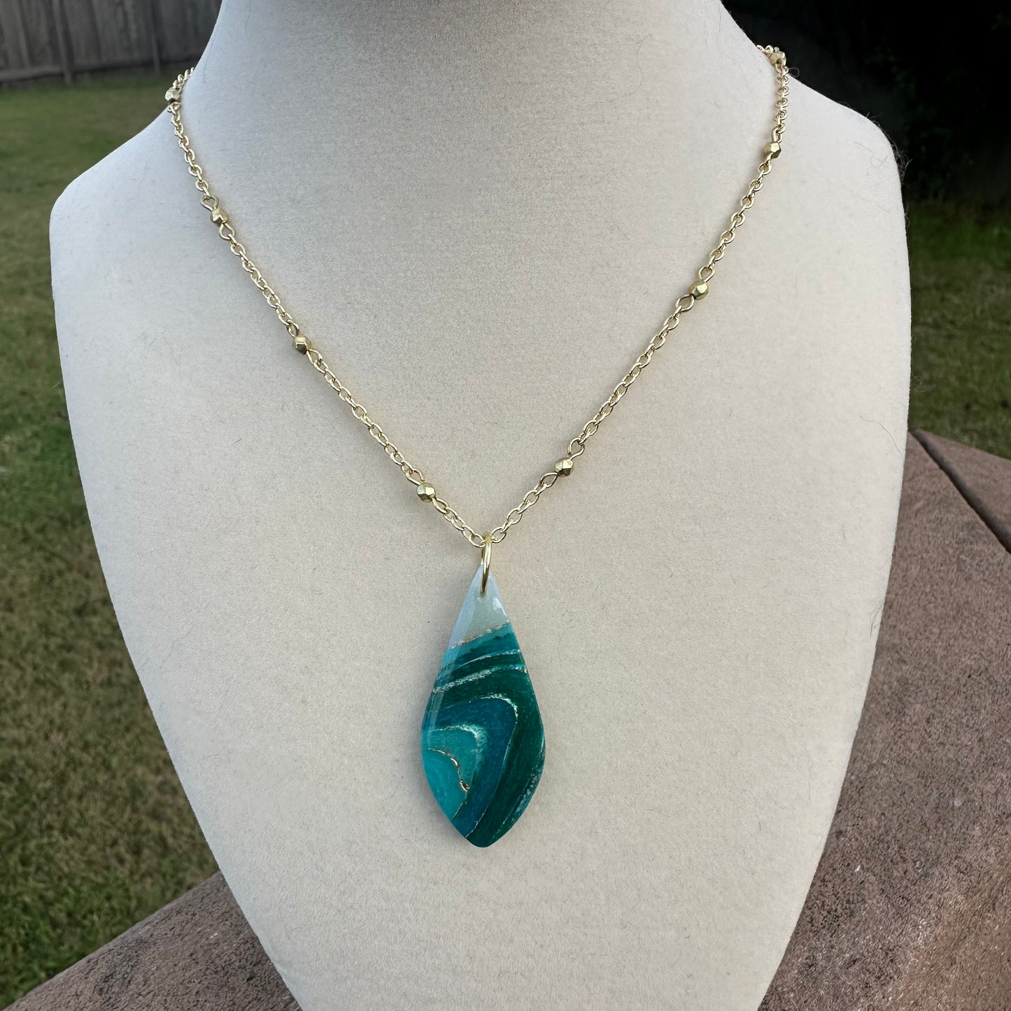 Geode Teardrop Necklace