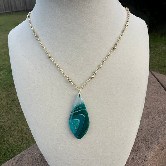 Geode Teardrop Necklace